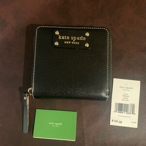 EUC Kate Spade black leather wallet